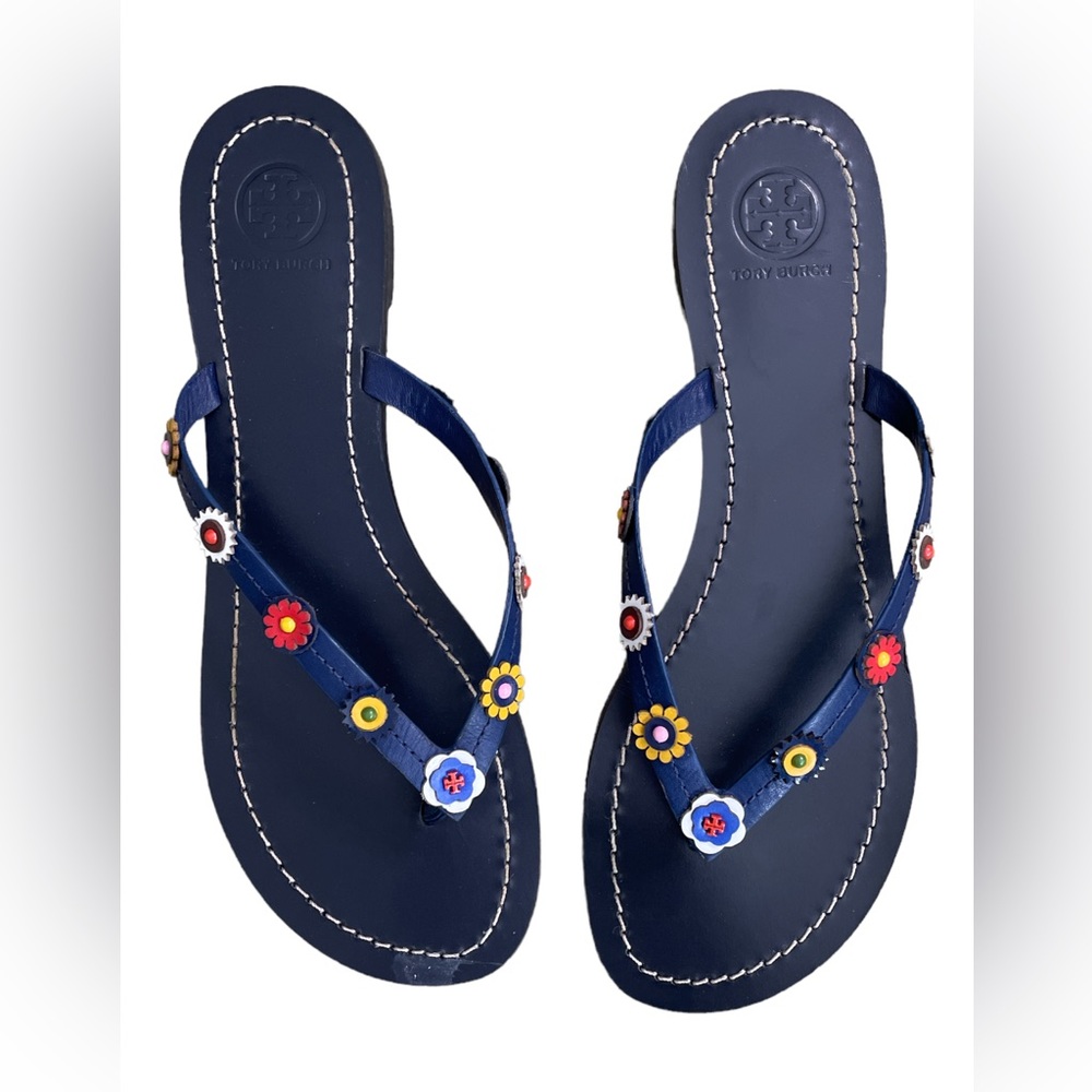 Tory Burch Marguerite Sandal SN 35453 Size 8.5 Womens Floral